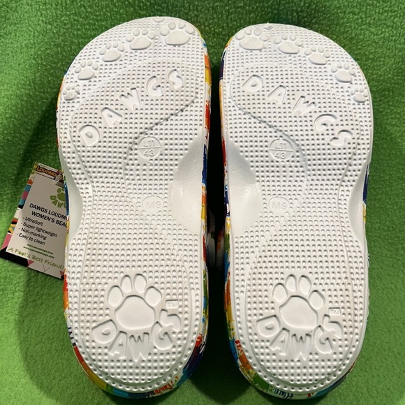 DAWGS Loudmouth Women’s Beach Clogs Drop Cloth Pattern Size 11 NWT - Picture 5 of 8